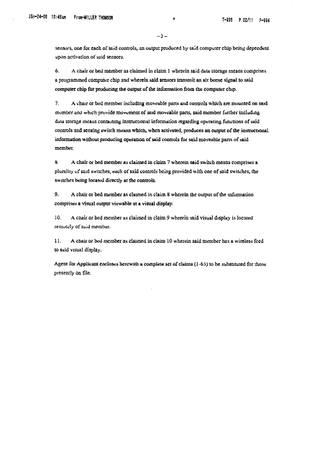 Canadian Patent Document 2327000. Prosecution-Amendment 20060124. Image 2 of 11