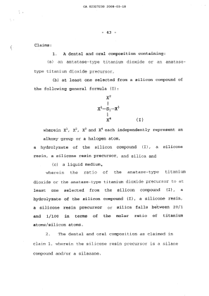 Document de brevet canadien 2327230. Revendications 20090401. Image 1 de 2