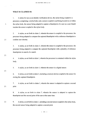 Document de brevet canadien 2327580. Revendications 20051214. Image 1 de 5