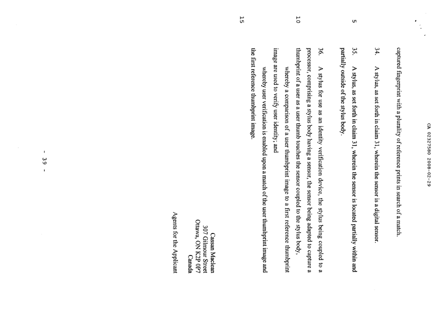 Canadian Patent Document 2327580. Prosecution-Amendment 20071229. Image 13 of 13