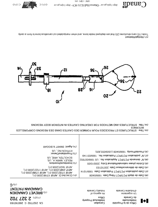 Canadian Patent Document 2327702. Cover Page 20070615. Image 1 of 1