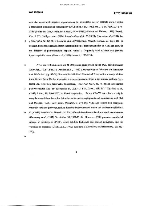 Document de brevet canadien 2328397. Description 20010411. Image 2 de 68