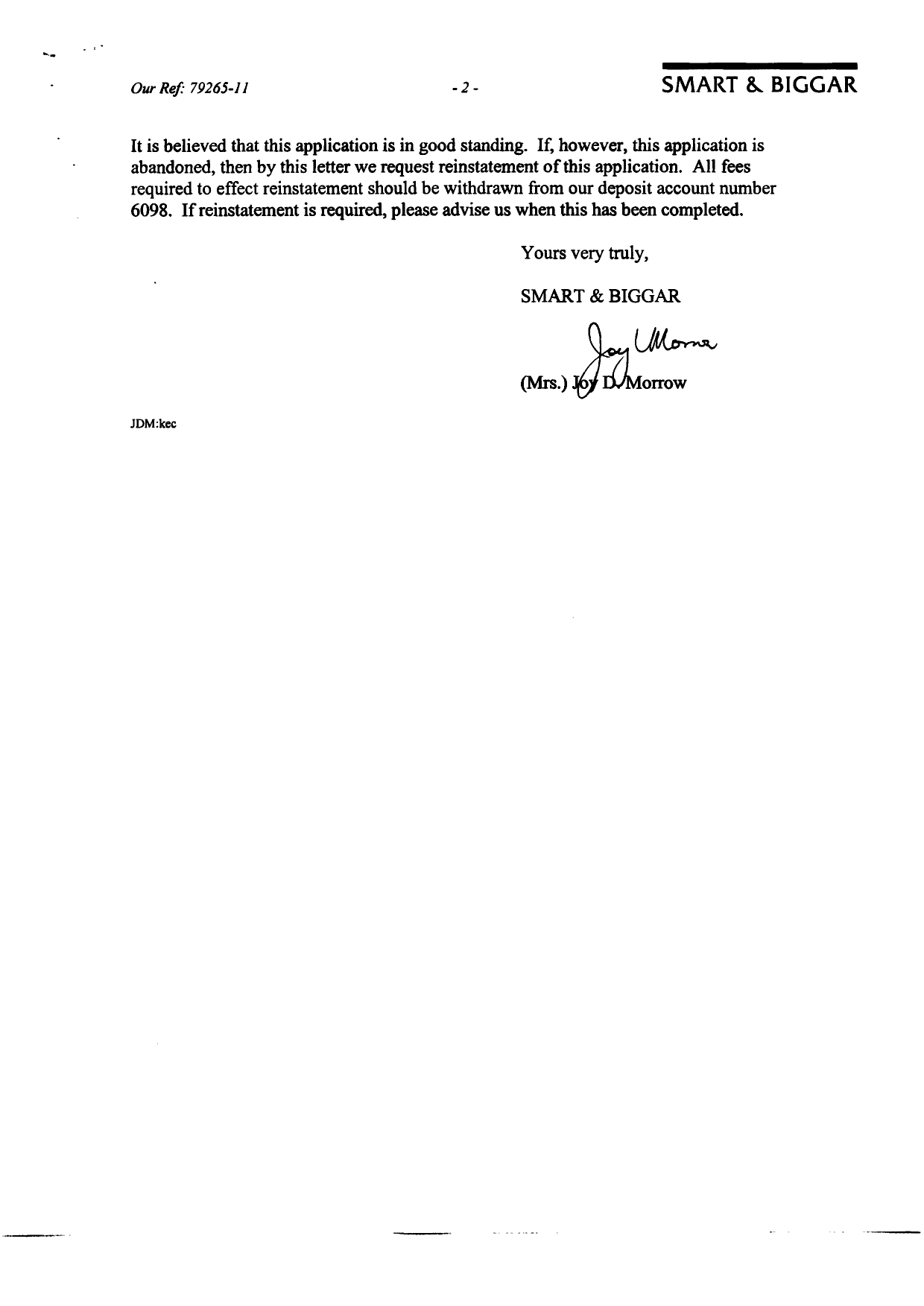 Canadian Patent Document 2328399. Correspondence 20030918. Image 2 of 2