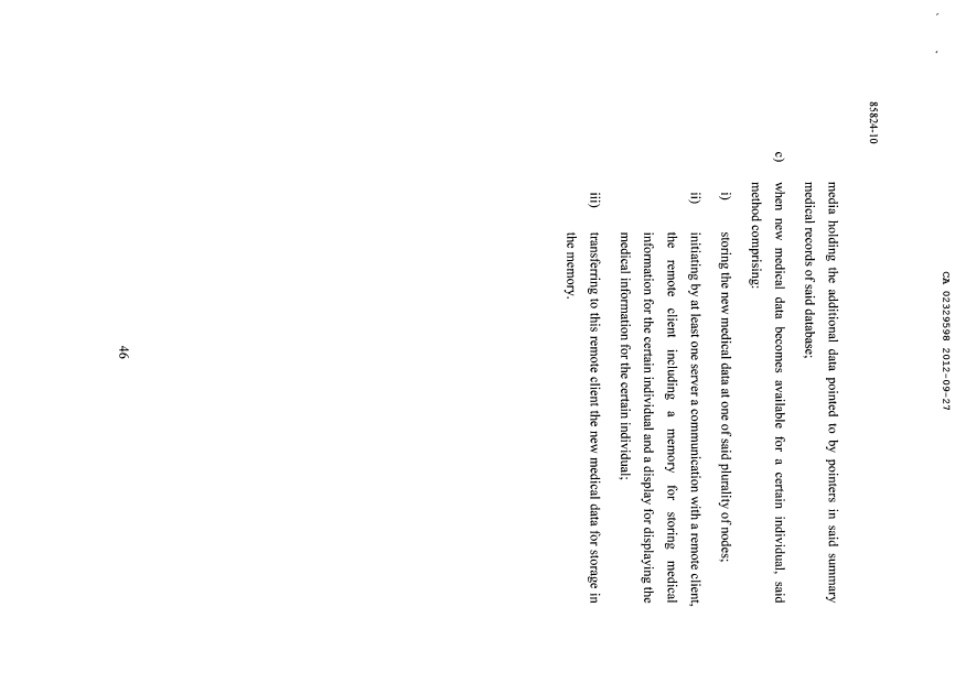 Document de brevet canadien 2329598. Poursuite-Amendment 20111227. Image 9 de 9