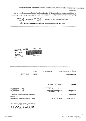 Canadian Patent Document 2329598. Correspondence 20141204. Image 2 of 3