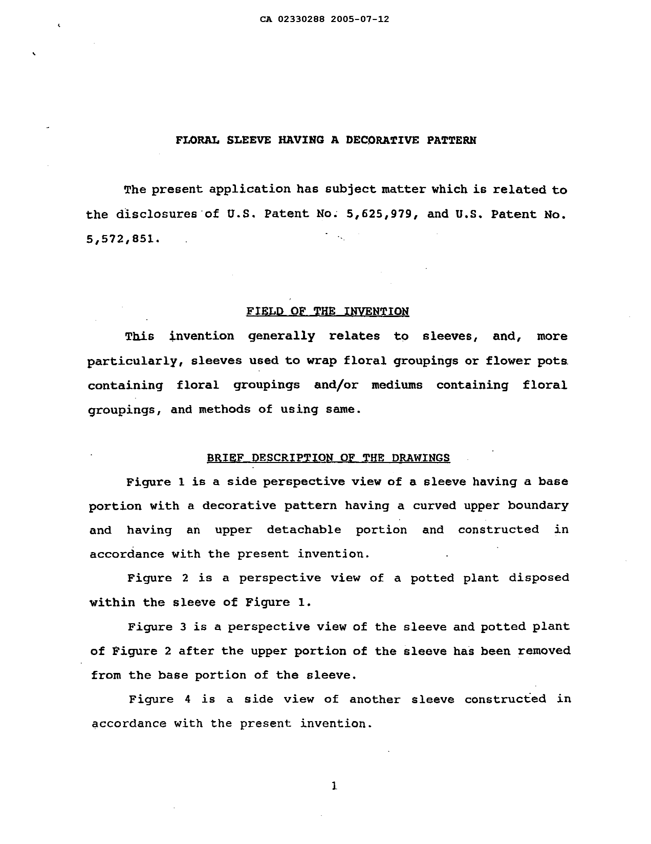 Canadian Patent Document 2330288. Description 20050712. Image 1 of 20