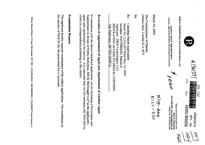 Document de brevet canadien 2332447. Poursuite-Amendment 20031210. Image 1 de 2