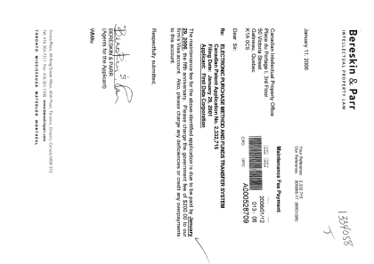 Canadian Patent Document 2332715. Fees 20060112. Image 1 of 1
