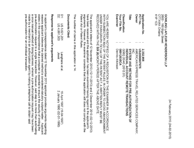 Canadian Patent Document 2332955. Prosecution-Amendment 20150224. Image 1 of 5