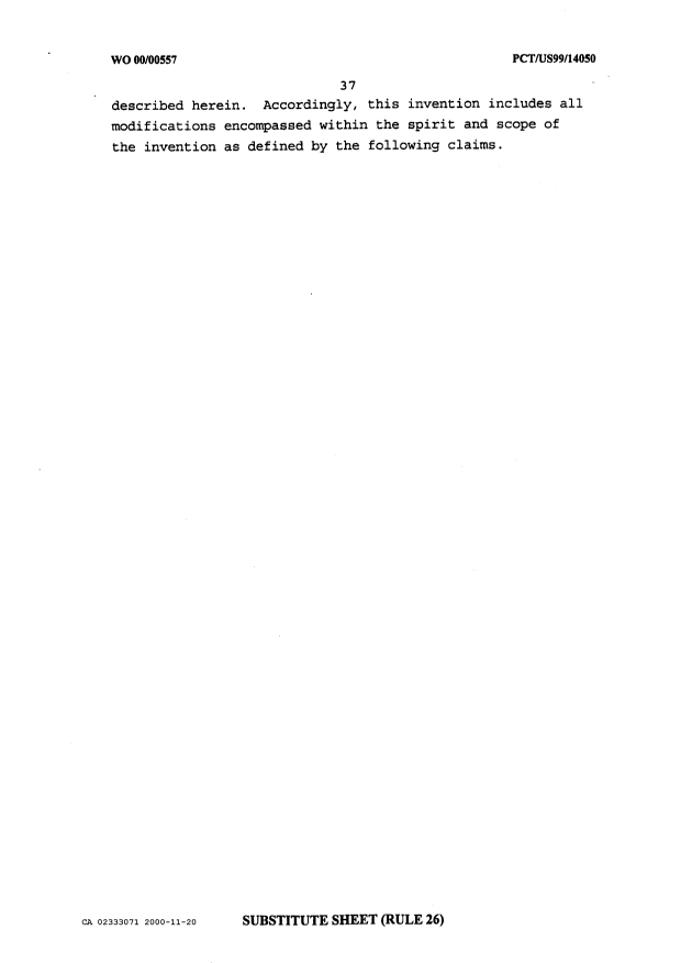 Document de brevet canadien 2333071. Description 20071116. Image 42 de 42