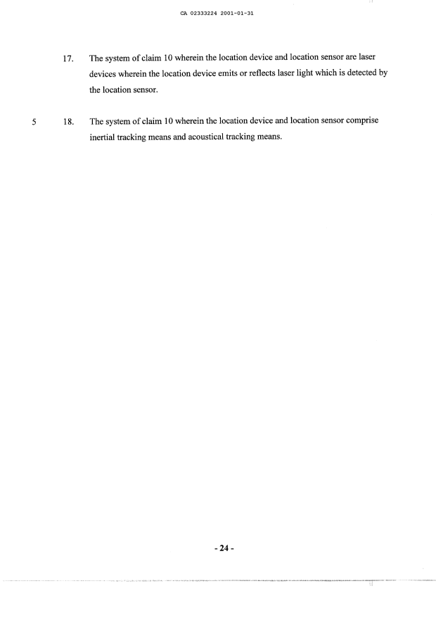 Document de brevet canadien 2333224. Revendications 20010131. Image 5 de 5