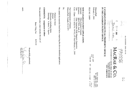Canadian Patent Document 2333503. Assignment 20010201. Image 1 of 3