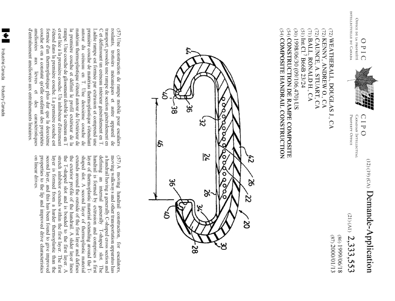 Canadian Patent Document 2333553. Cover Page 20010321. Image 1 of 1