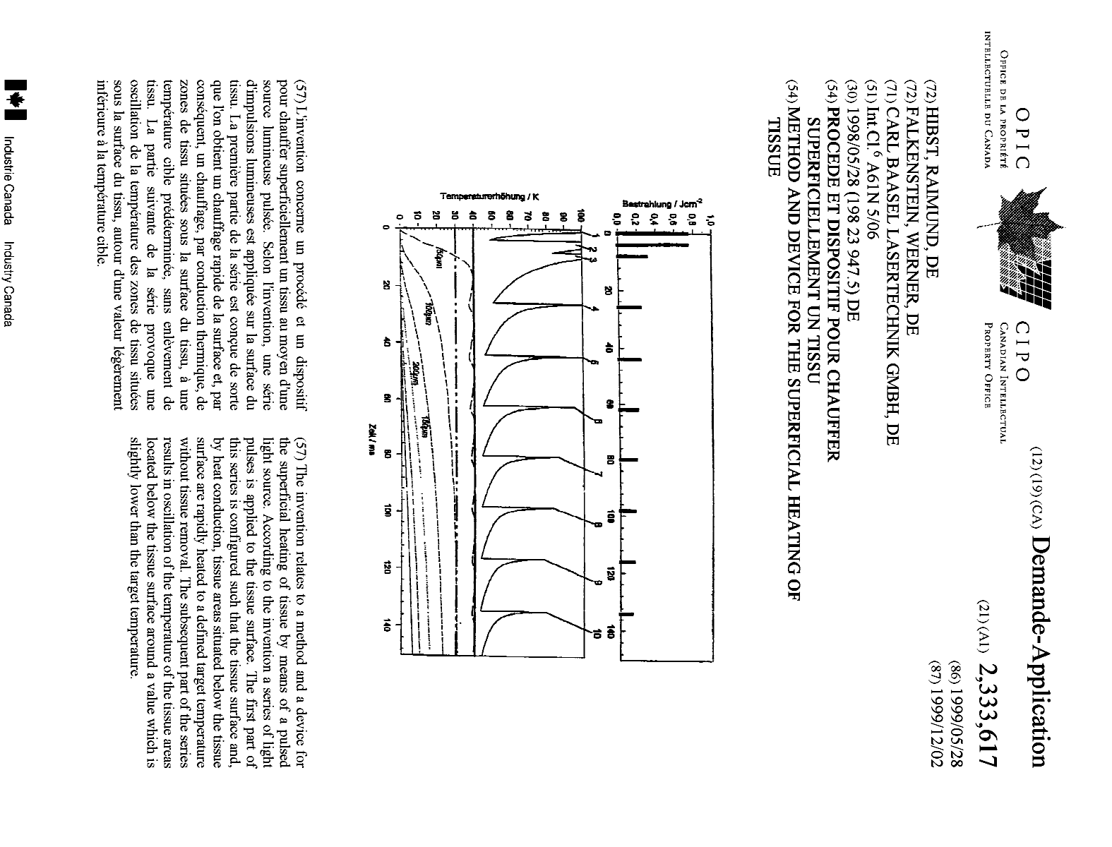 Document de brevet canadien 2333617. Page couverture 20001226. Image 1 de 1