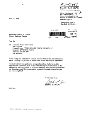 Canadian Patent Document 2333956. Correspondence 20040615. Image 1 of 1