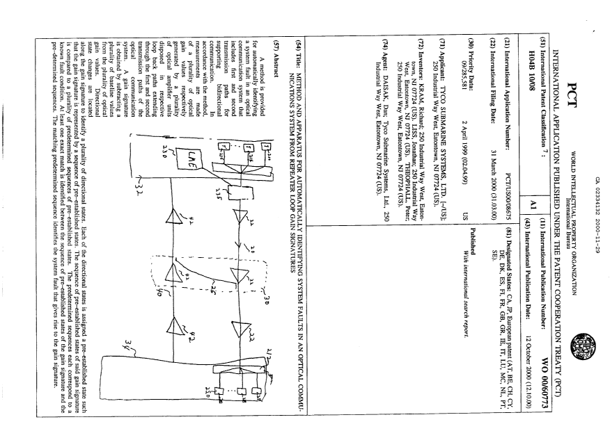 Document de brevet canadien 2334132. Abrégé 20001129. Image 1 de 1