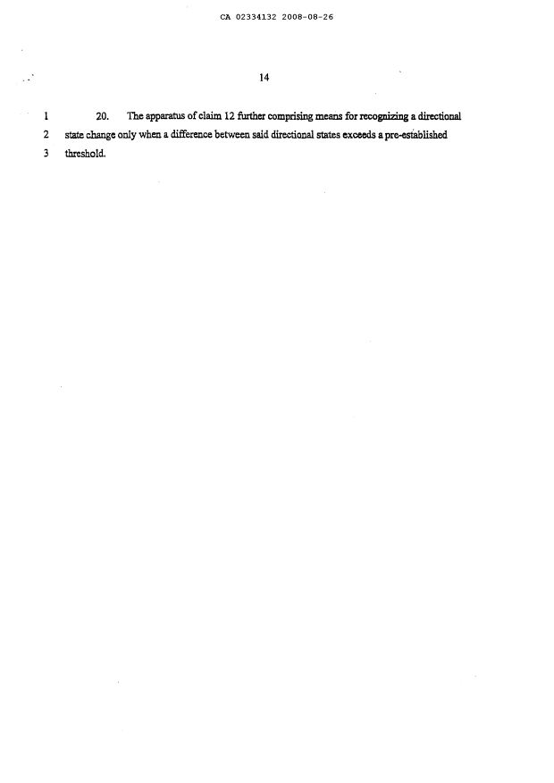 Document de brevet canadien 2334132. Revendications 20080826. Image 4 de 4