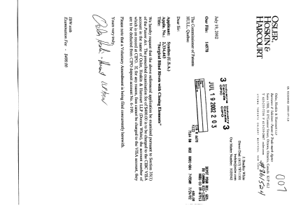 Document de brevet canadien 2334443. Poursuite-Amendment 20000719. Image 1 de 1
