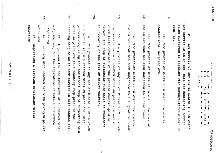 Document de brevet canadien 2334511. Revendications 19991206. Image 2 de 3