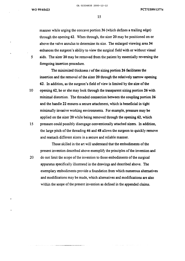 Document de brevet canadien 2334835. Description 20040109. Image 16 de 16