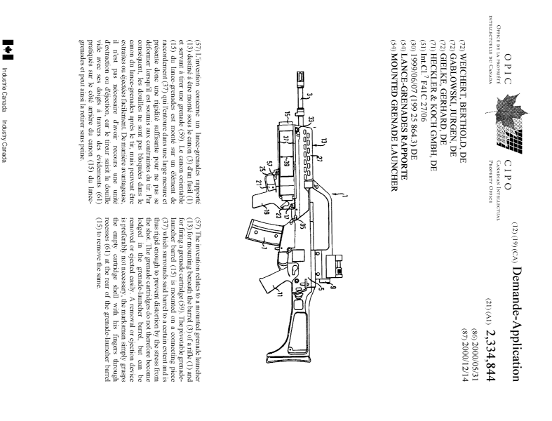 Document de brevet canadien 2334844. Page couverture 20010330. Image 1 de 1