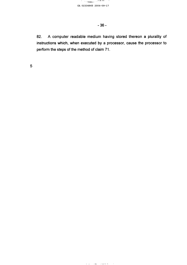 Document de brevet canadien 2334865. Poursuite-Amendment 20031217. Image 36 de 36