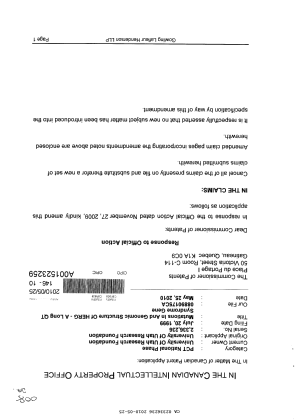 Canadian Patent Document 2336236. Prosecution-Amendment 20091225. Image 1 of 9