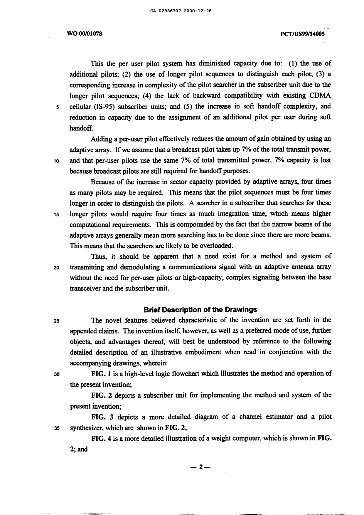 Canadian Patent Document 2336307. Description 20001228. Image 2 of 9