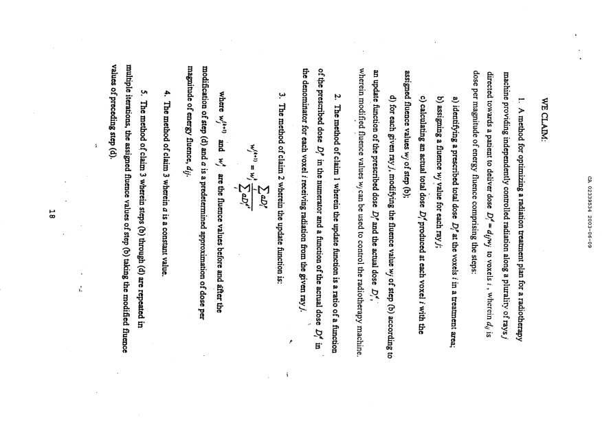 Document de brevet canadien 2339534. Revendications 20021209. Image 1 de 4