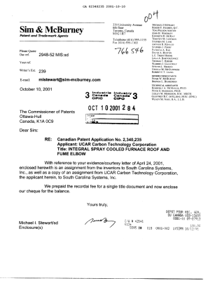 Document de brevet canadien 2340235. Cession 20011010. Image 1 de 26