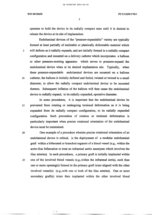 Document de brevet canadien 2340766. Description 20010216. Image 2 de 9