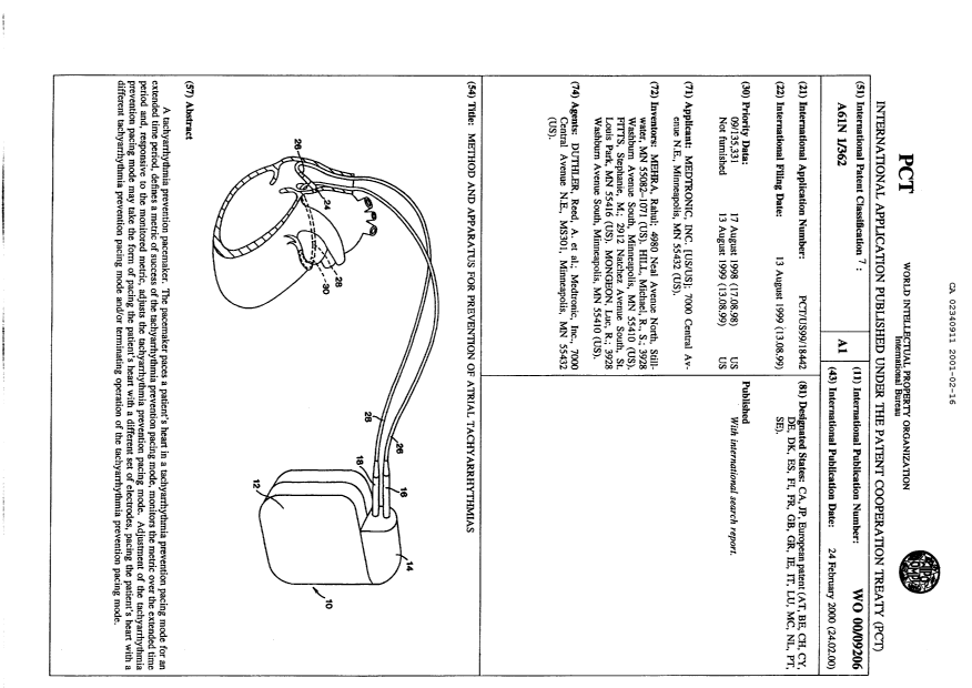 Document de brevet canadien 2340911. Abrégé 20010216. Image 1 de 1