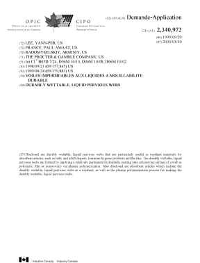 Document de brevet canadien 2340972. Page couverture 20010509. Image 1 de 1