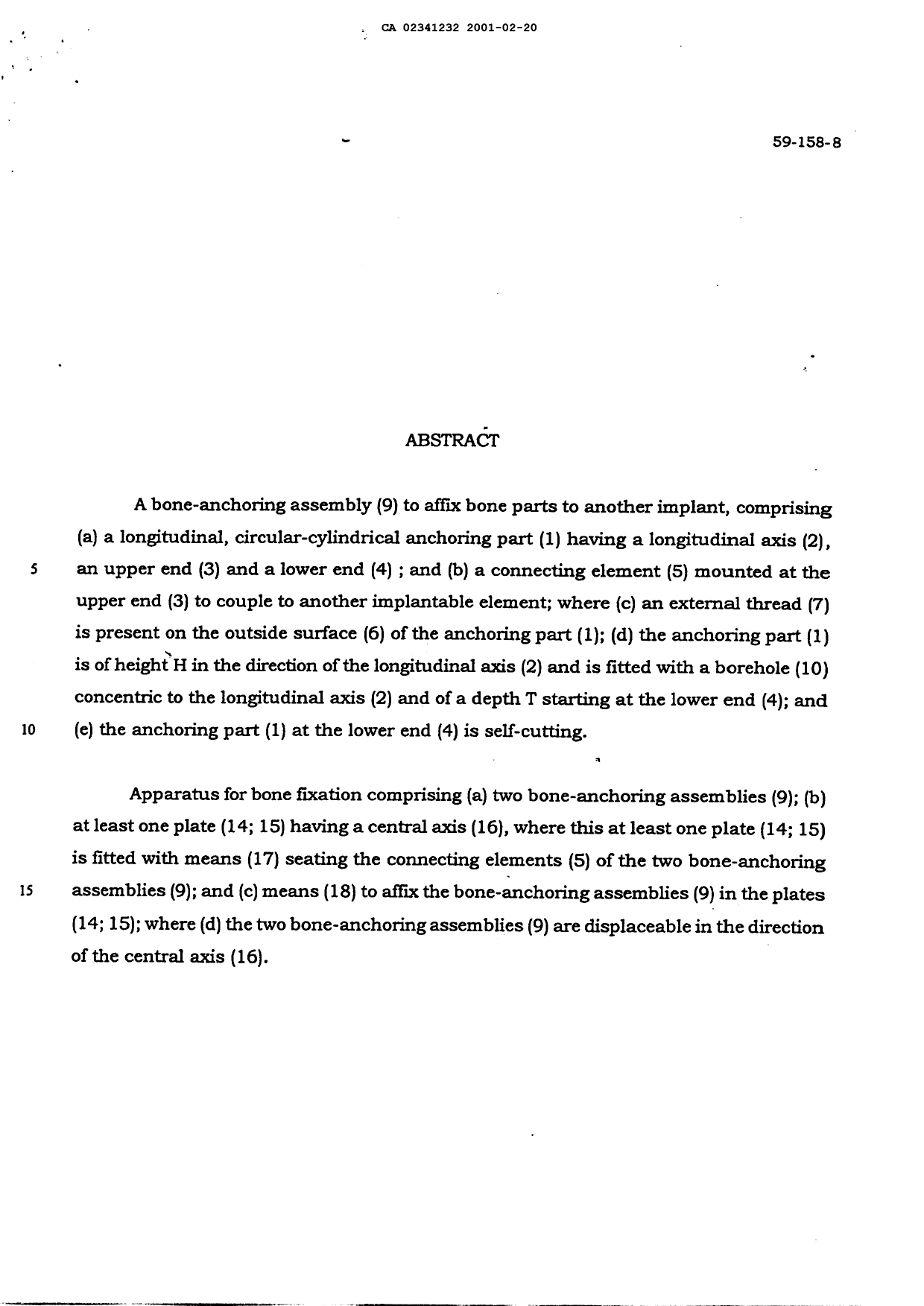 Document de brevet canadien 2341232. Abrégé 20020114. Image 1 de 1