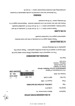 Canadian Patent Document 2342614. Prosecution-Amendment 20051026. Image 1 of 26