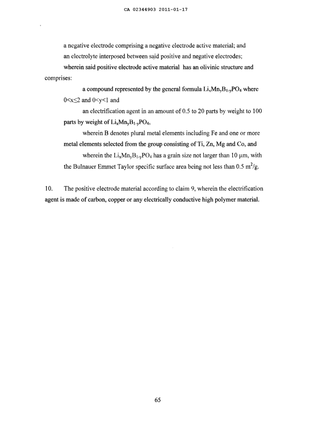 Document de brevet canadien 2344903. Revendications 20110117. Image 3 de 3