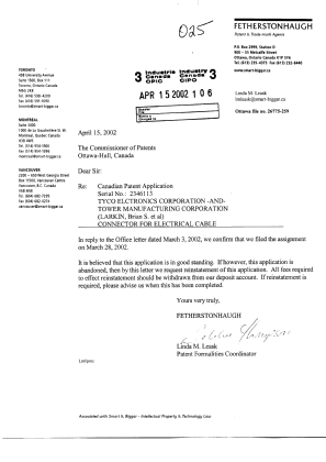 Document de brevet canadien 2346113. Cession 20020415. Image 1 de 1