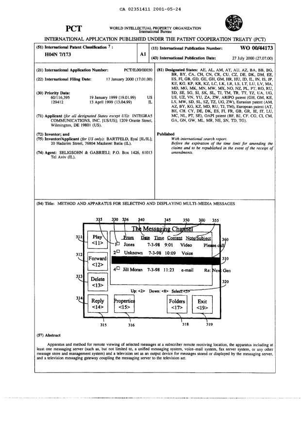 Canadian Patent Document 2351411. PCT 20010524. Image 23 of 23