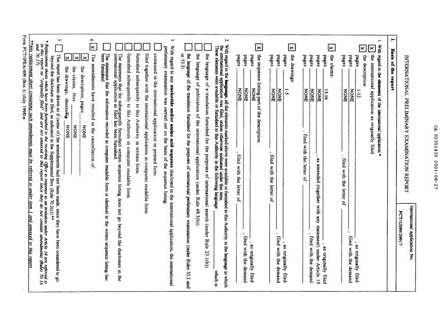 Document de brevet canadien 2351435. PCT 20010827. Image 2 de 3