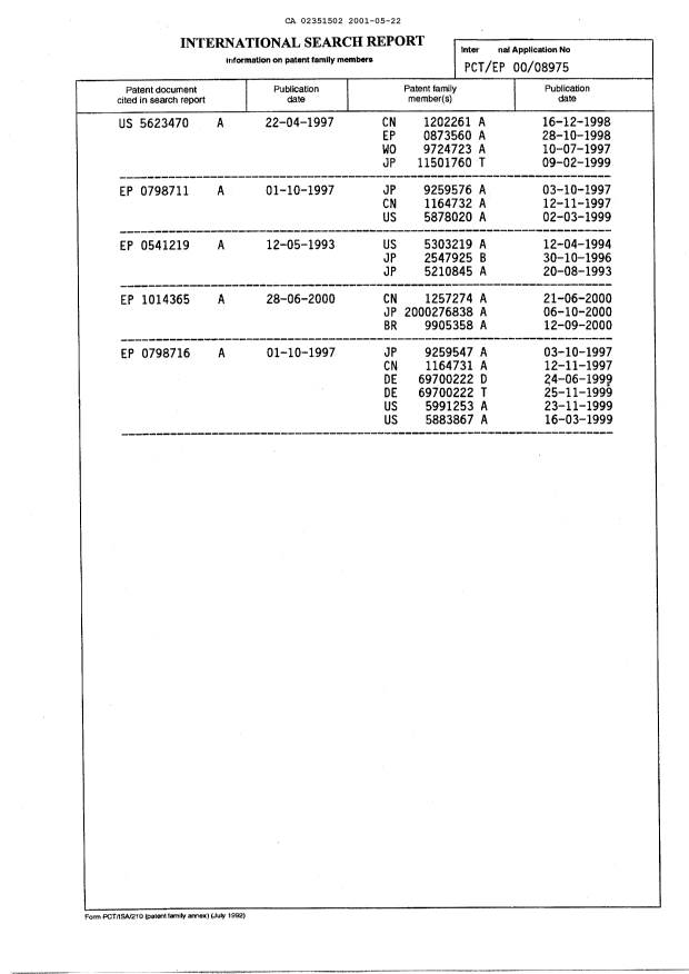 Document de brevet canadien 2351502. PCT 20010522. Image 4 de 4