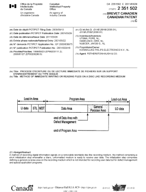 Document de brevet canadien 2351502. Page couverture 20110224. Image 1 de 1