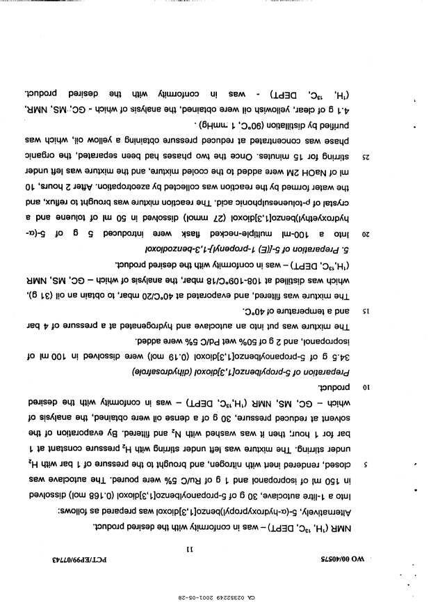 Canadian Patent Document 2352249. Description 20010528. Image 11 of 11
