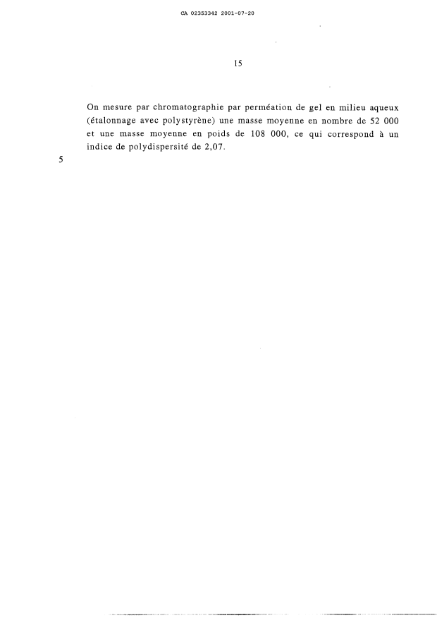 Document de brevet canadien 2353342. Description 20050302. Image 15 de 15