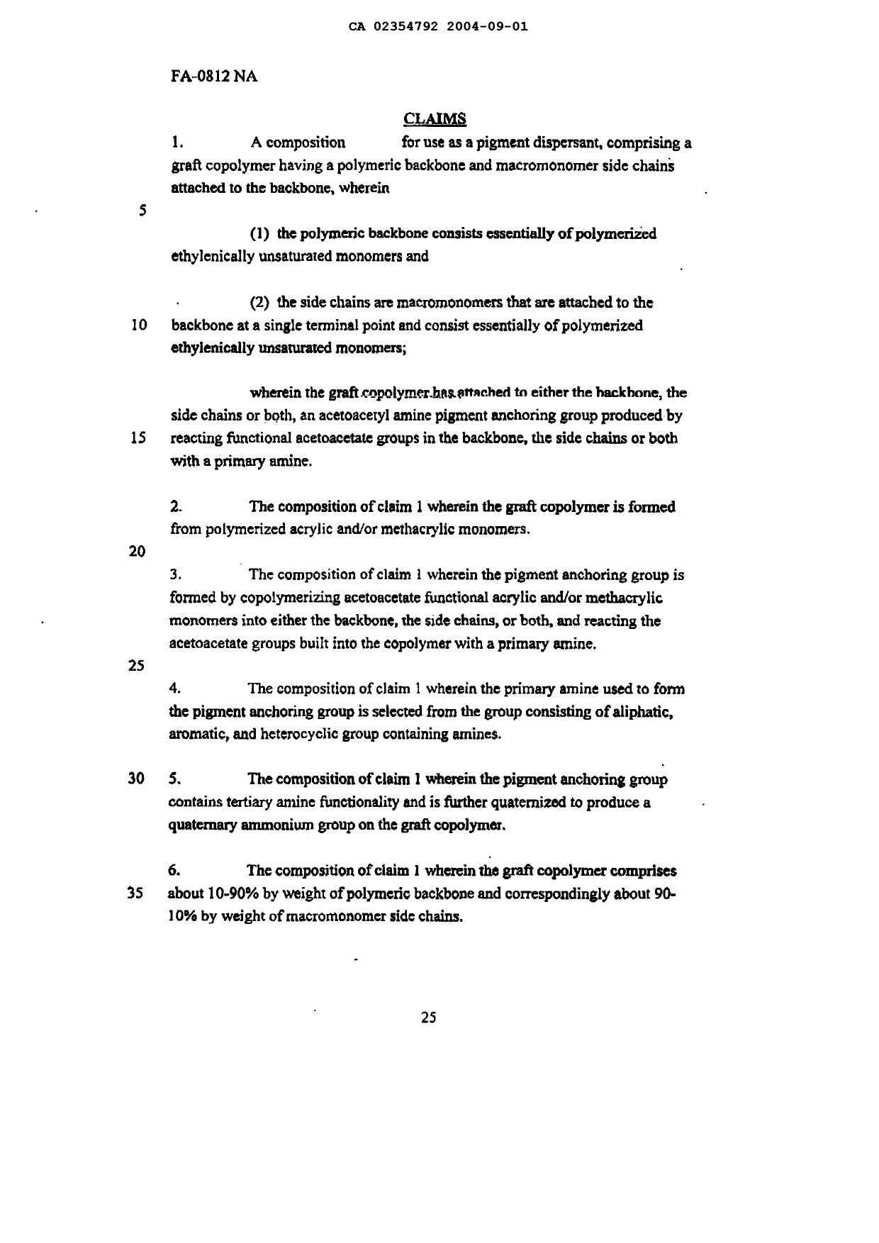 Canadian Patent Document 2354792. Prosecution-Amendment 20040901. Image 5 of 5