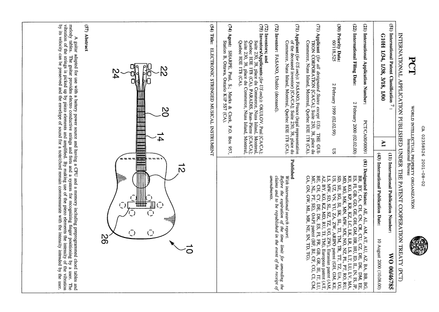 Document de brevet canadien 2358526. Abrégé 20010802. Image 1 de 1