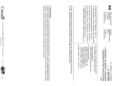 Document de brevet canadien 2359008. Page couverture 20001221. Image 1 de 1