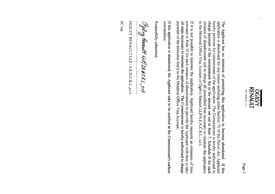 Canadian Patent Document 2359239. Correspondence 20081128. Image 2 of 2