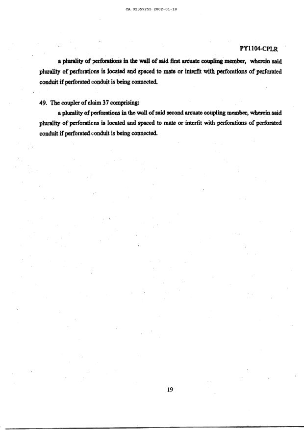 Document de brevet canadien 2359255. Revendications 20020118. Image 10 de 10