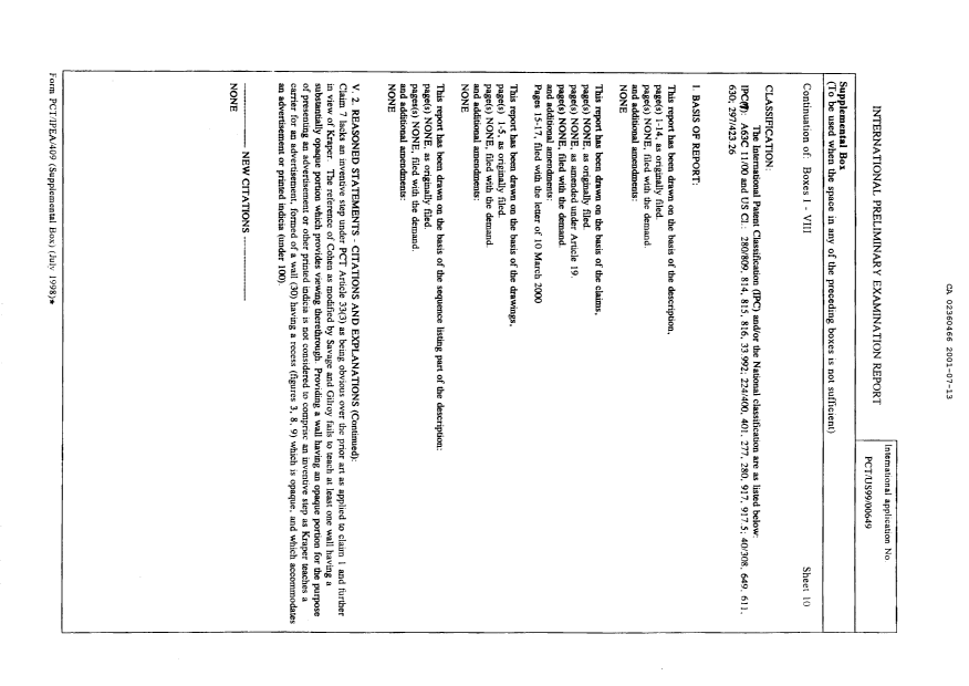 Canadian Patent Document 2360466. PCT 20010713. Image 6 of 6