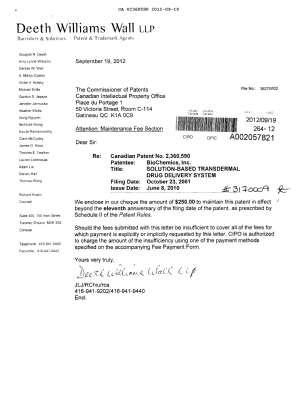 Document de brevet canadien 2360590. Taxes 20120919. Image 1 de 1